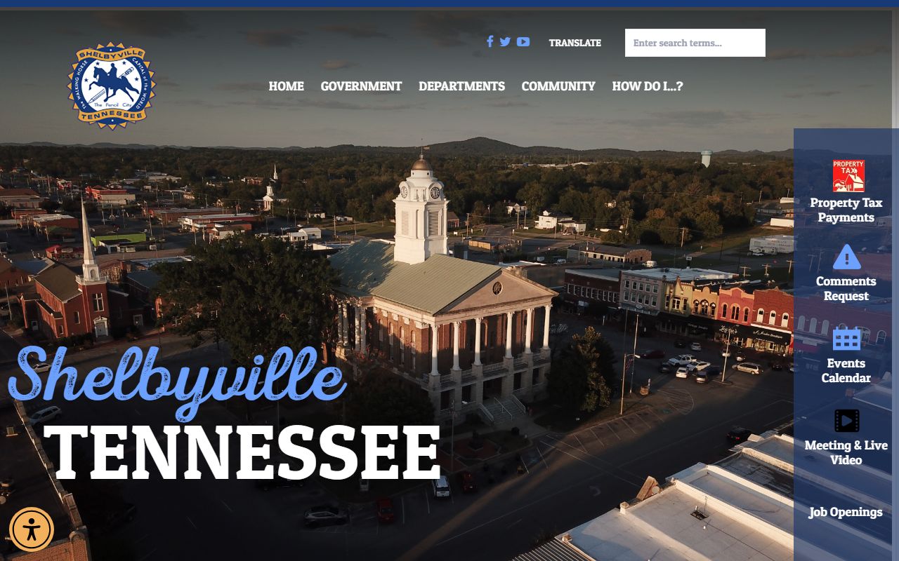 City of Shelbyville website for bench warrant searches