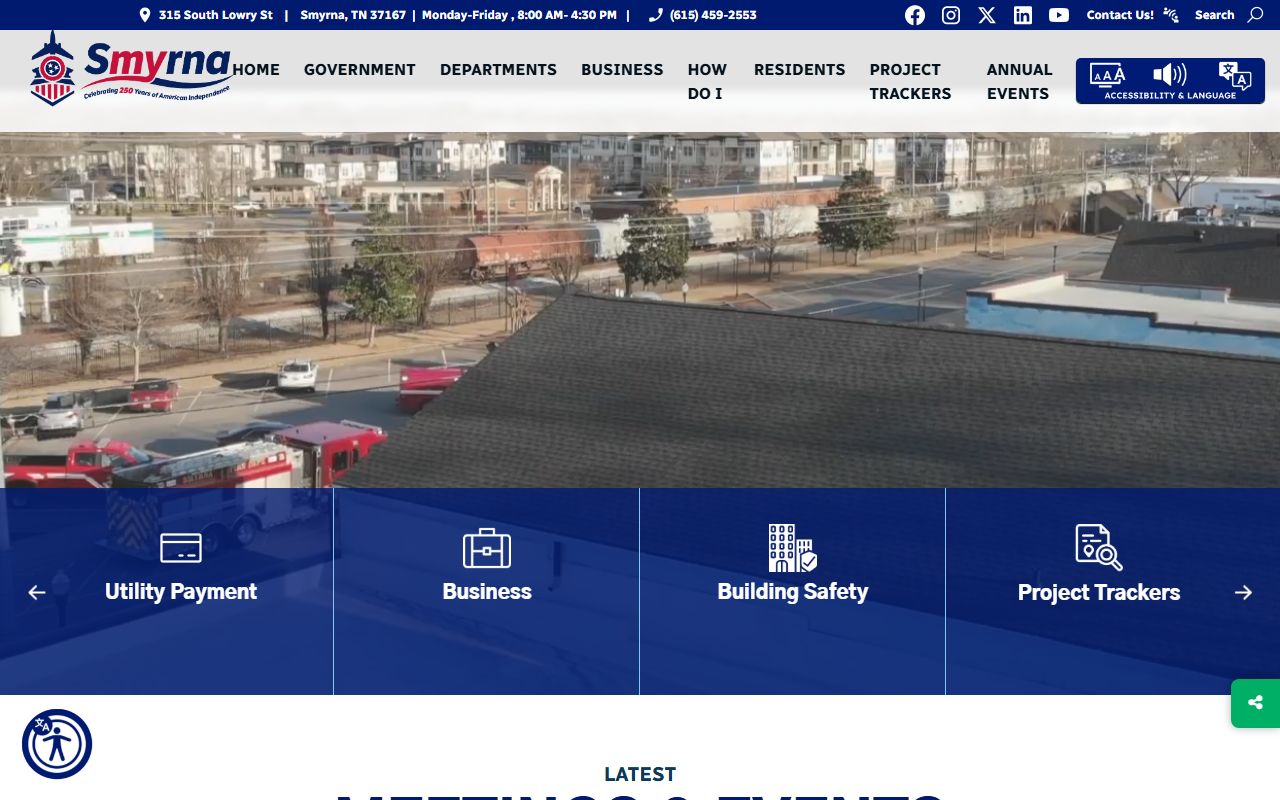 Town of Smyrna government portal for bench warrant searches