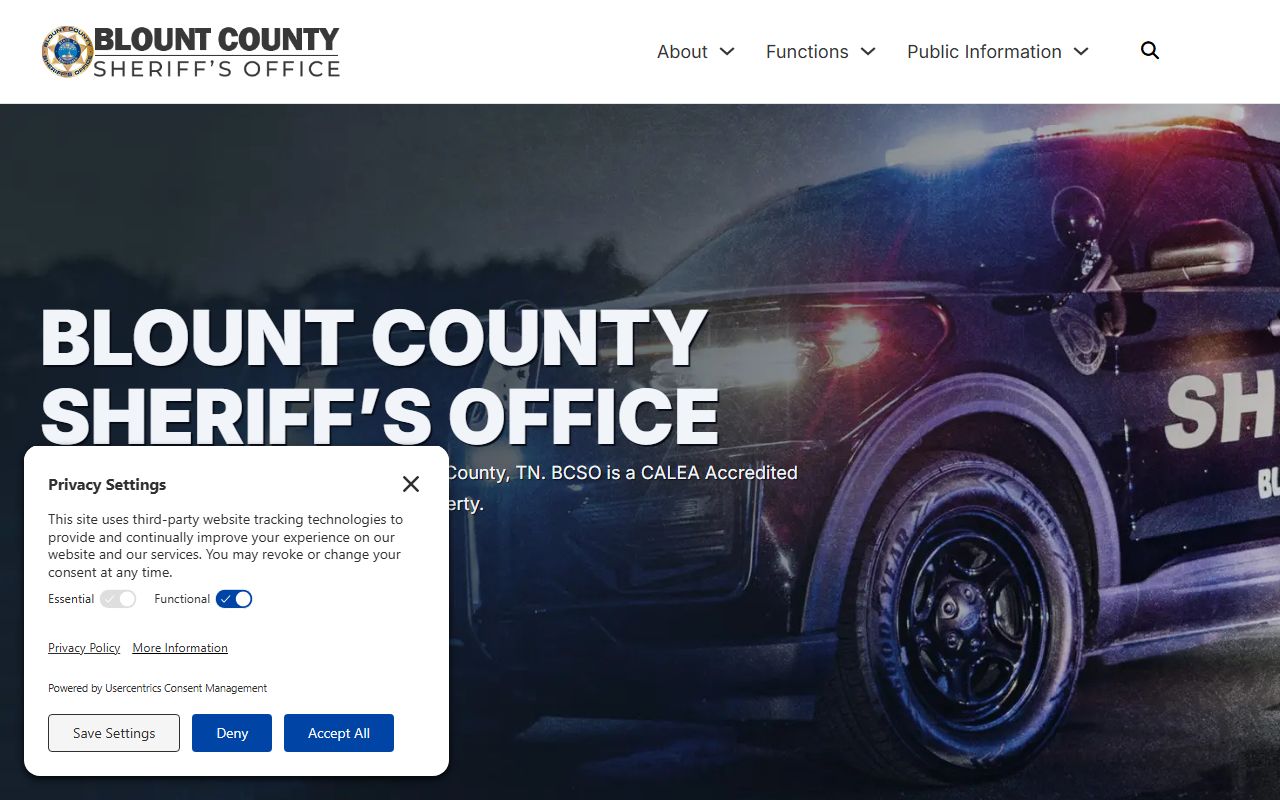 Blount County Sheriff's Office bench warrants information