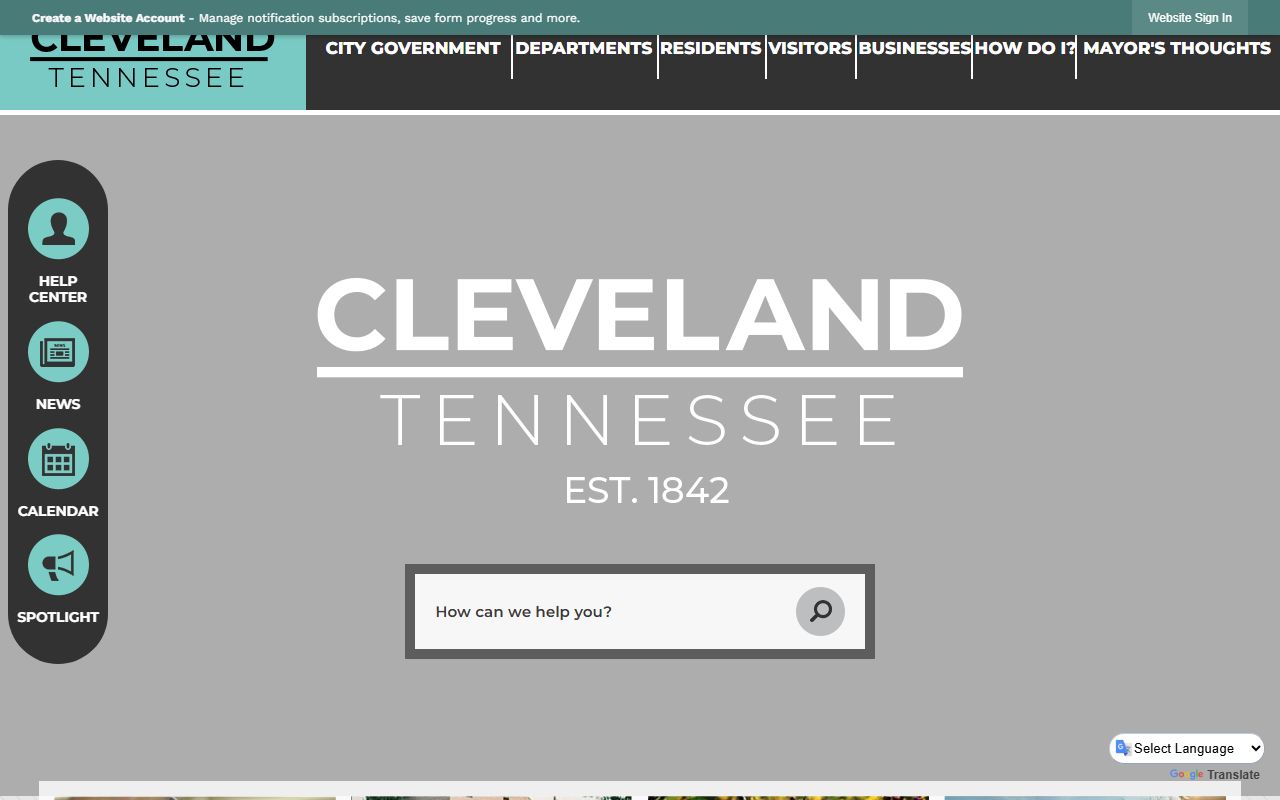 City of Cleveland website for Bradley County bench warrants