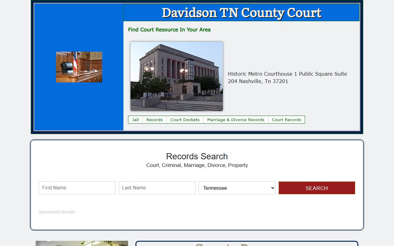 Davidson County Criminal Court Clerk bench warrant information