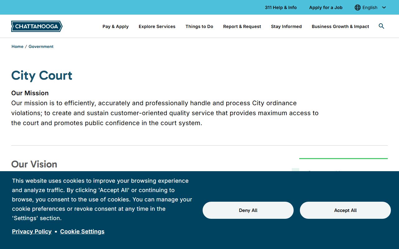Chattanooga City Court for bench warrant cases