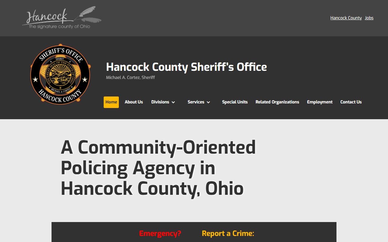 Hancock County Sheriff's Office website