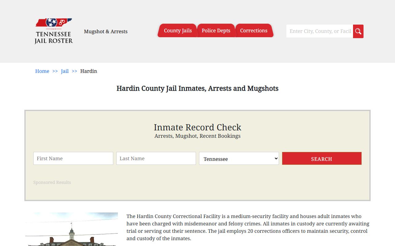 Hardin County jail roster for bench warrant bookings