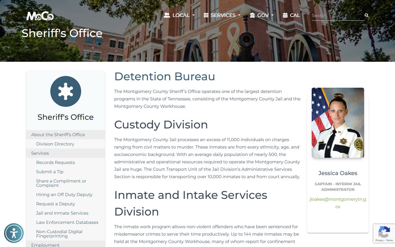 Montgomery County bench warrants montgomery county jail and detention information