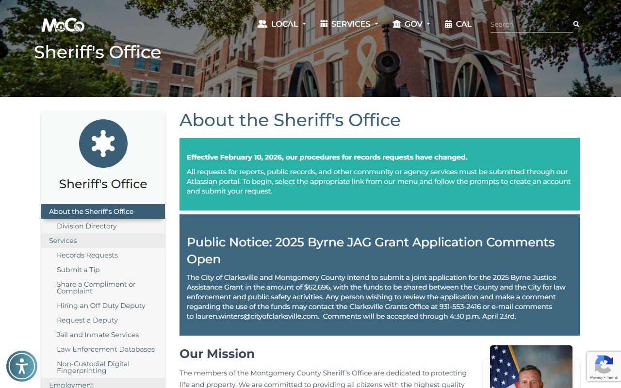 Montgomery County bench warrants montgomery county sheriff's office official website