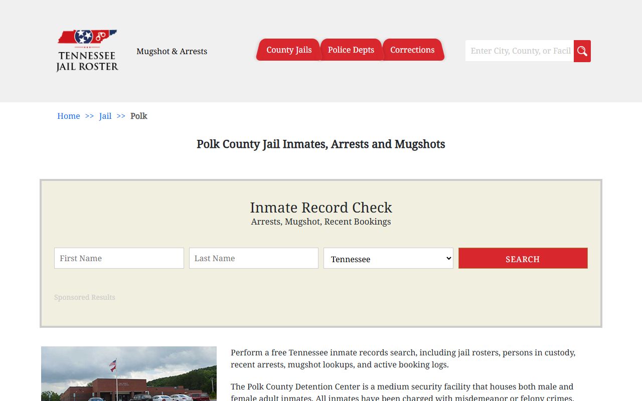 Polk County Jail Roster for bench warrant inmates