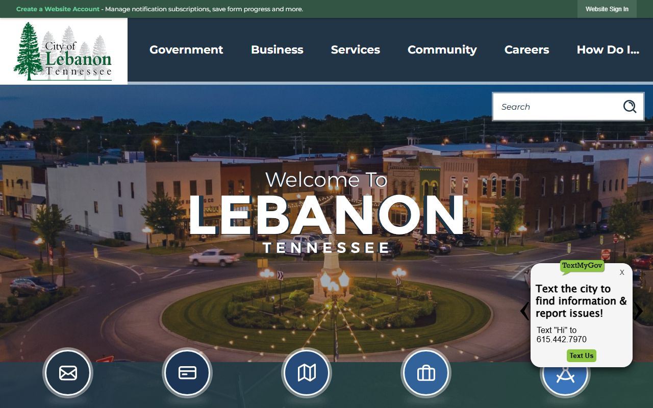 City of Lebanon website for Wilson County bench warrant resources