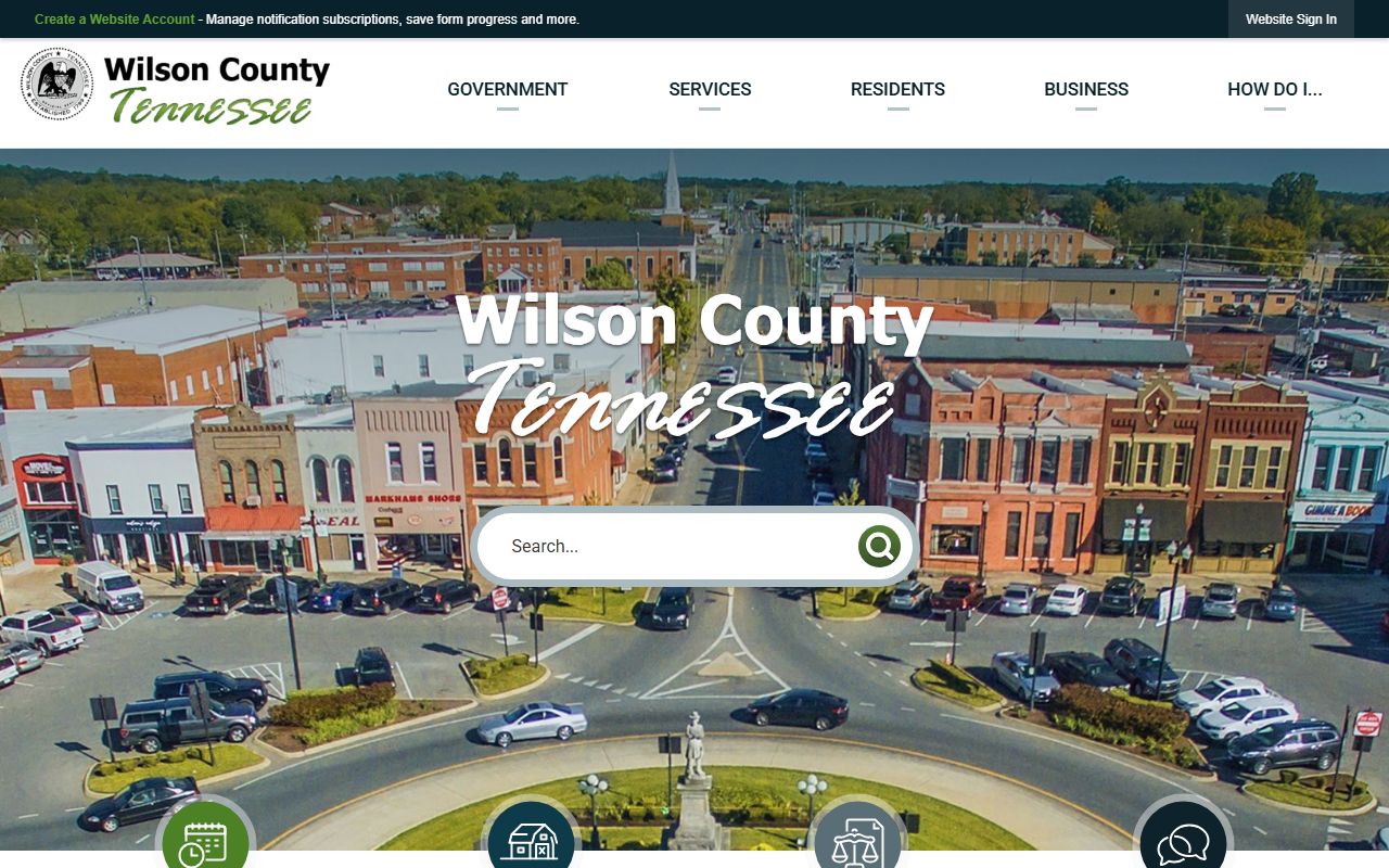 Wilson County Government website for bench warrant information